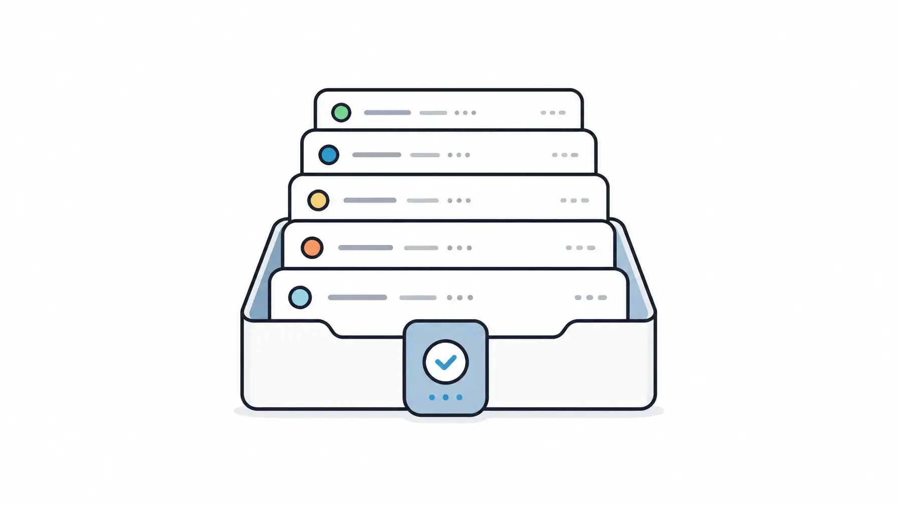 Hotel reputation management image showing a centered multi-source guest review inbox tray with response status details.
