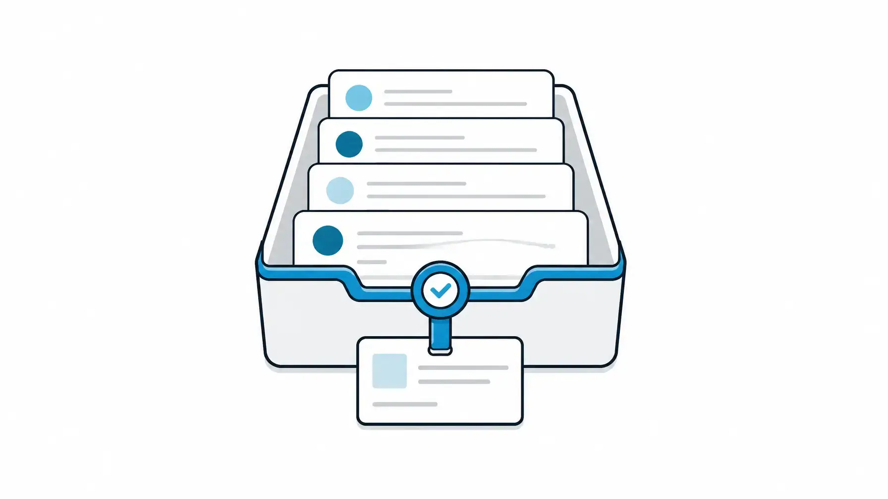 Online reputation management software image showing a centered multi-source review inbox tray with guest comment slips and response status objects.